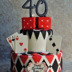 40th Poker Themed Cake