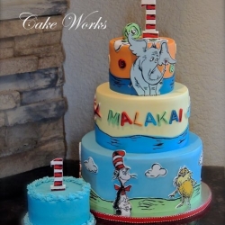 Dr Seuss 1st Birthday Cake