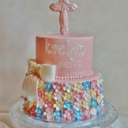 Baby Girl Baptism Cake