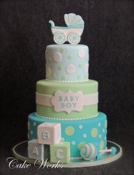 Carriage Baby Boy Shower
