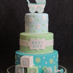 Carriage Baby Boy Shower