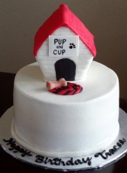 Dog house cake