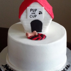 Dog house cake