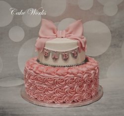 Pretty in Pink Rosettes Baby Shower
