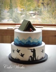 Hunting Camping Theme Groom Cake