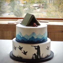 Hunting Camping Theme Groom Cake