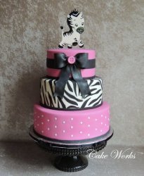 Pink and Black Baby Girl Zebra