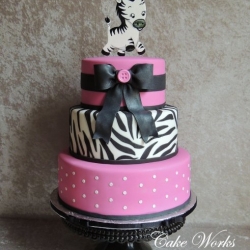 Pink and Black Baby Girl Zebra