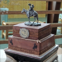 Western Theme Groom's Cake in Chocolate