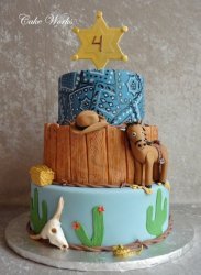 Western 4th Birthday Cake