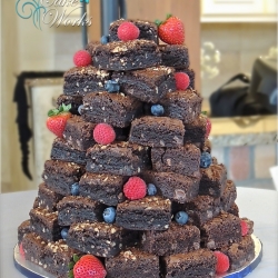 Brownie Tower with Fruit