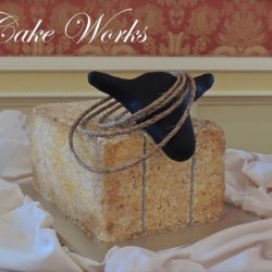 Roping Hay Bale Grooms Cake