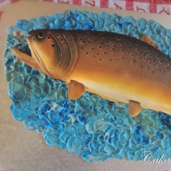 Brown Trout Grooms Cake