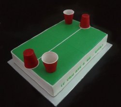 Flip Cup Grooms Cake
