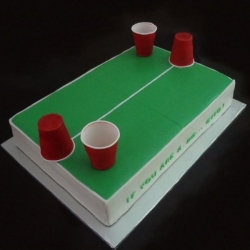 Flip Cup Grooms Cake