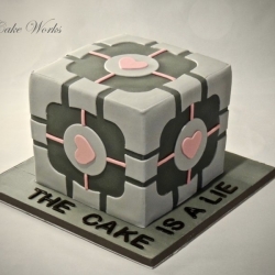 Portal Cube - The Cake Is A Lie