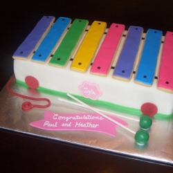 Xylophone Baby Shower Cake