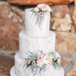 Dried Flowers on Marble - Lucky Malone Photography