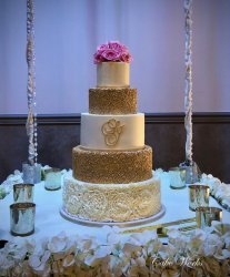 Gold Sequins and Buttercream Ruffles