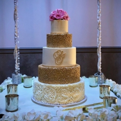 Gold Sequins and Buttercream Ruffles