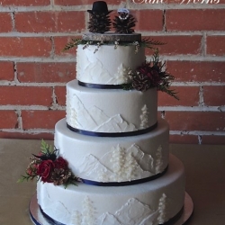 Mountain Theme with Pinecone Topper