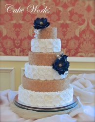 Sparkling Gold Sugar and Buttercream Rosettes