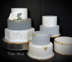 Pallet of Grey and Gold Leaf