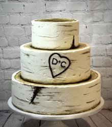 Birch tree buttercream