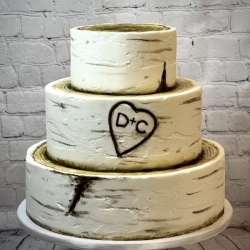 Birch tree buttercream