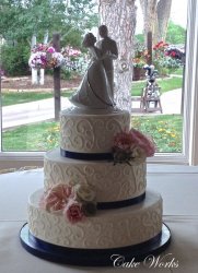 Buttercream Scrolls and Fresh Flowers