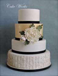 Shimmering Gold with White Peony
