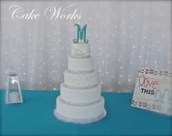 Bling and Monogram Sugar Topper