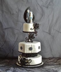 Gothic Themed Wedding - Featured in Cake Central Magazine