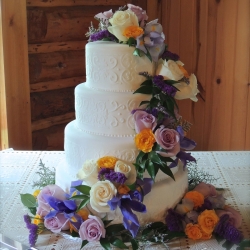 Cascade of Fresh Flowers