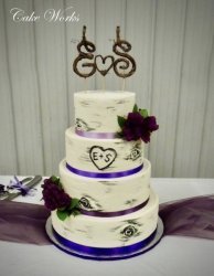Ombre Shades of Purple on Birch
