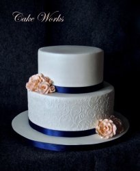 Simple Lace Stenciled Fondant
