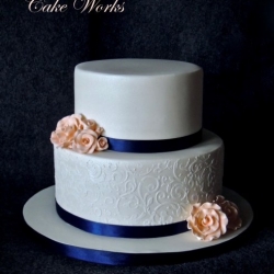 Simple Lace Stenciled Fondant