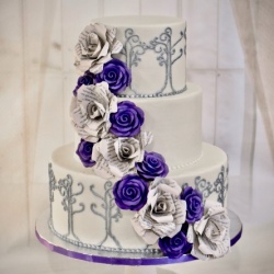 Sugar and Paper Roses with Silver Trees