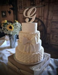 Elegant Buttercream Rosettes and Quilt