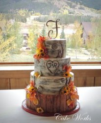 Fall Leaves Buttercream Birch Tree