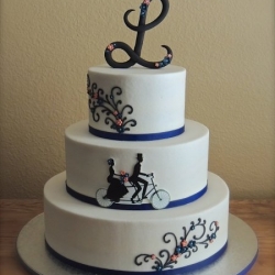 Bicycle Built for Two Wedding cake