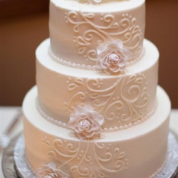 Buttercream Scrolls and Sugar Roses