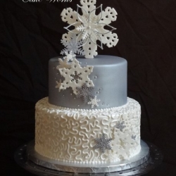 Snowflakes on Silver Wedding