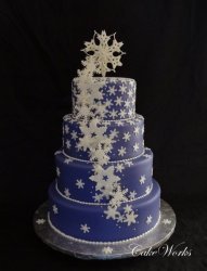 Sparkling Snowflakes on Royal Purple