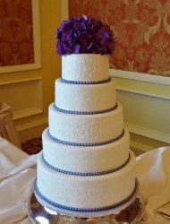 Stenciled Lace and Lavendar Pearls