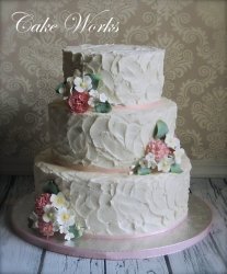 Sugar Bouquets on Rustic Buttercream