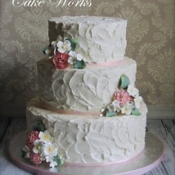 Sugar Bouquets on Rustic Buttercream