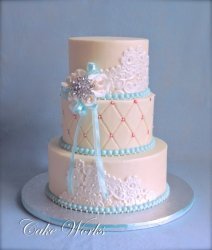 Tiffany Blue and Rhinestone Bouquet