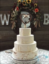 Mountain and Apsen Bark Buttercream